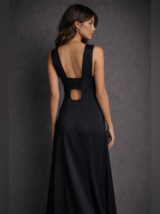Anthropologie Dresses & Skirts - Anthropologie Minimalist Satin Maxi Dress Fluid Drape